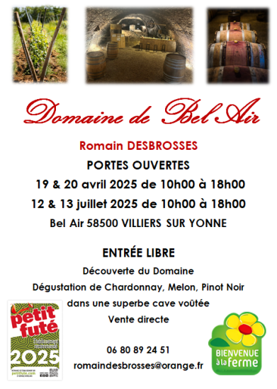 Portes ouvertes Coteaux de Tannay - Desbrosses