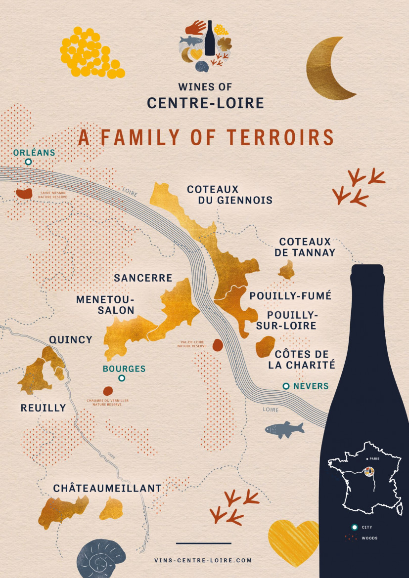 Map Vineyards Centre-Loire