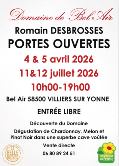 Portes ouvertes Coteaux de Tannay - Desbrosses