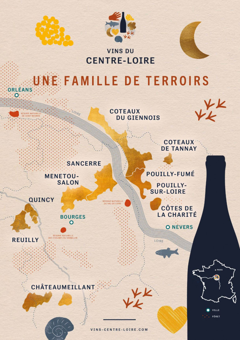 Carte Vignobles Centre-Loire